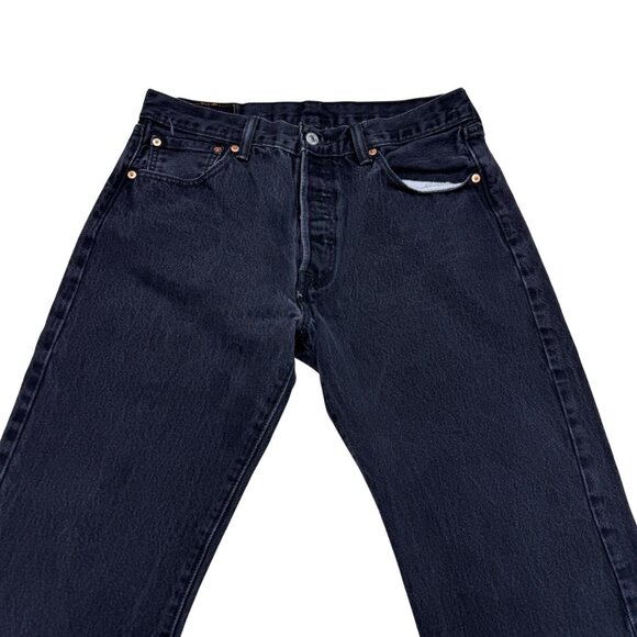 Levi's 501 Black Jean Men's Button Fly Denim Pants, Size 34 x 31 - Picture 3 of 11